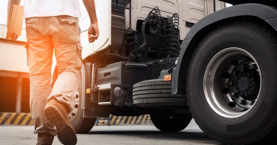 truck driver walking