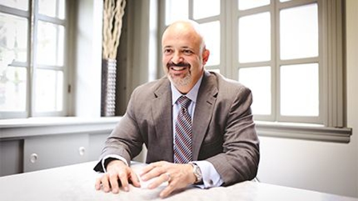 Attorney Chris Schneider at a desk